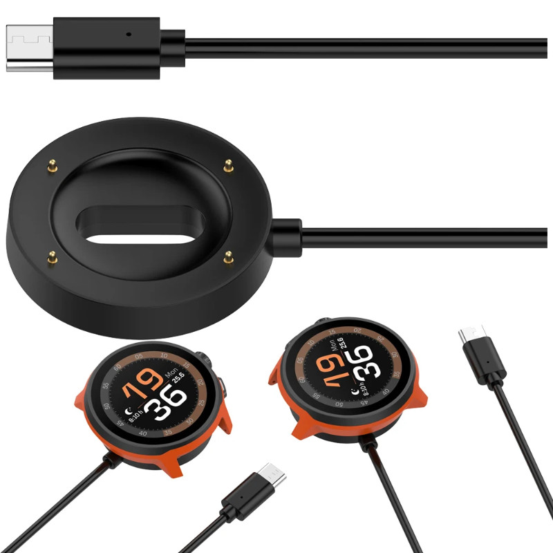 เครื่องชาร์จลวด 100 ซม.สําหรับ SUUNTO RUN Type-C สายชาร์จ Smartwatch ชาร์จแท่นชาร์จสําหรับ Suunto Ru