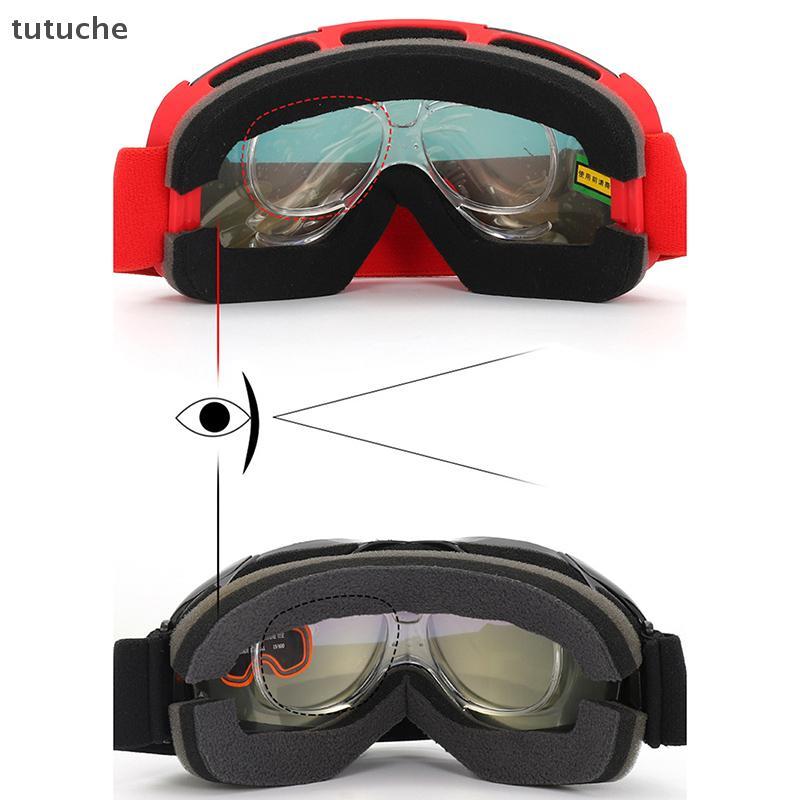 Tutu Prescription Ski Goggles Rx ใส่ Optical Adaptor Bendable Motorcycle Goggles VN