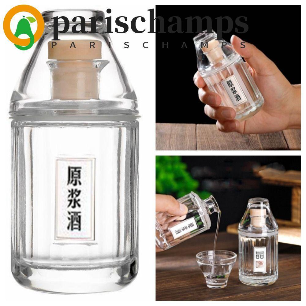 Parischamps ขวดเหล้าวิสกี้, 100ML ขวดเหล้าไวน์น่ารัก, ขวดเหล้าไวน์คลาสสิกแก้วใส Barware สก๊อต
