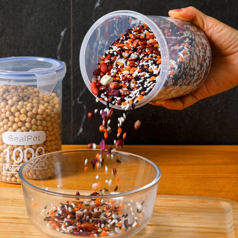 กระป๋องพลาสติกใส PP กระปุกพลาสติกใส กระปุกฝาเกลียว กระปุกใส่ขนม มีหลายขนาด มี 4 ขนาด - รูปที่ 3