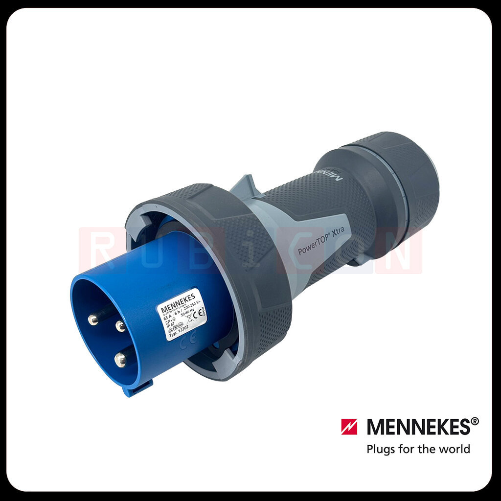 MENNEKES 13216 ปลั๊กตัวผู้ (2P+E) 125A 230V IP67