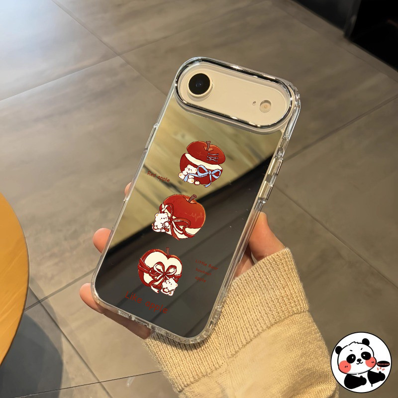 น่ารักคริสต์มาสหมีกระจกเคสโทรศัพท์สําหรับVivo Y400 Pro Y300 Plus Y300i Y300T Y200 GT Y200i Y200E Y10