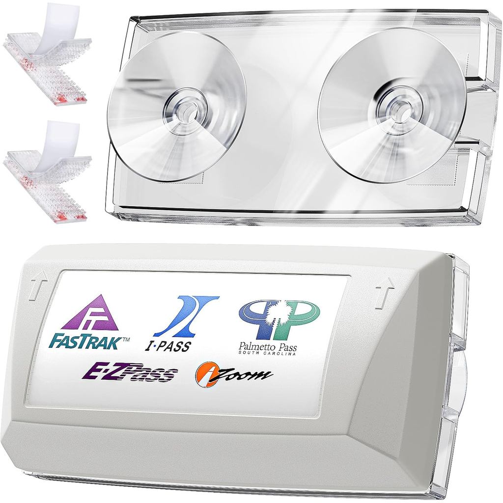 EZ Pass Holder for Windshield เหมาะกับ All Major, Toll Pass Transponder Holder สําหรับสหรัฐอเมริกาส่