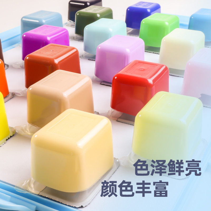 Wencui Ingenuity Gouache Pigment ชุดนักเรียนศิลปะเฉพาะ Jelly Pigment ชุด 42 สี 80ml สี Gouache จิตรก