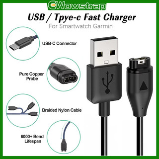 สายชาร์จ Tpye-c / USB for Garmin Venu3 165 965 955 945 265 255 Fenix7 7S 6 6S 6X 5 Instinct2 Vivoactive 6 5 4 4s Venu Sq
