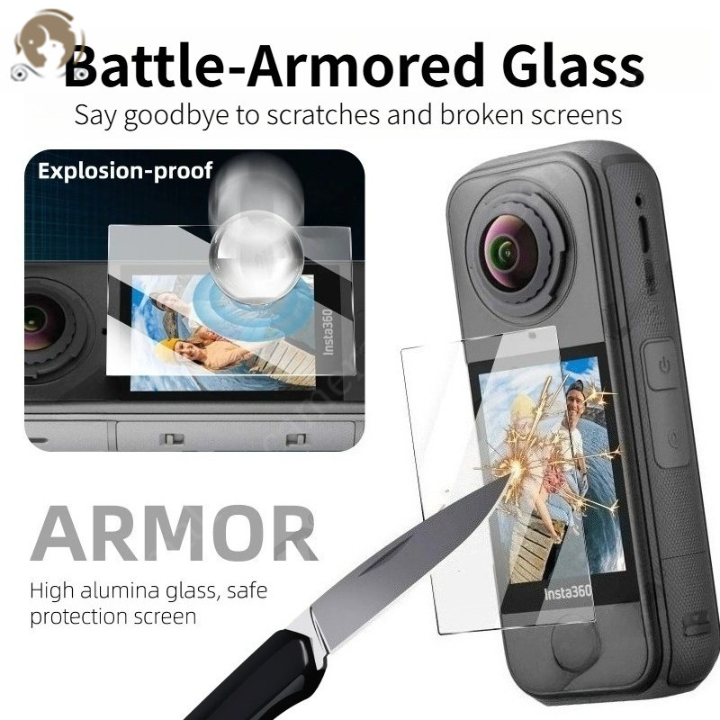 กระจกนิรภัยกันรอยสําหรับ Insta360 x4 Air HD ฟิล์มกันรอยหน้าจอป้องกันรอยขีดข่วน ราคา ถูกที่สุด ดีลบีเคเค แกลเลอรีภาพที่ 2