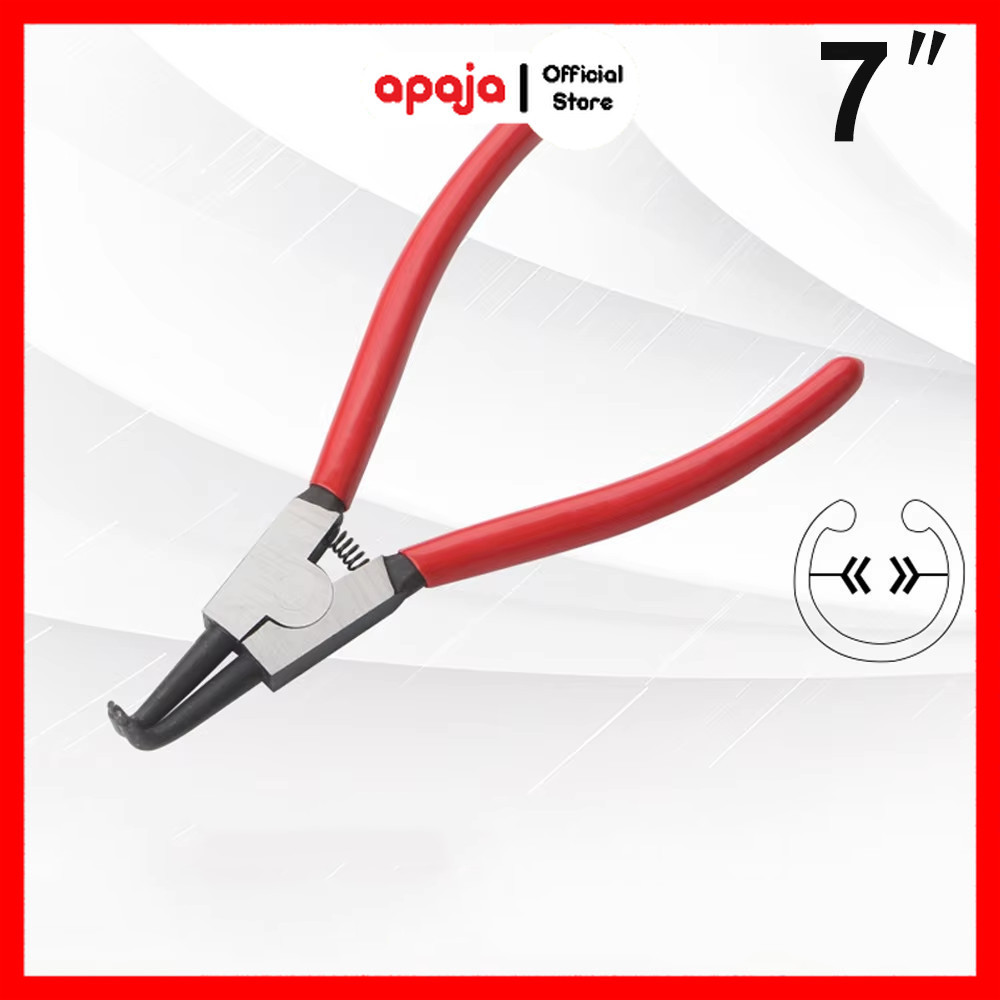Apaja คีมแหวนสแน็ปมัลติฟังก์ชั่น Out คีมแหวนล็อคสลัก 7 นิ้ว 1 PC - AP661