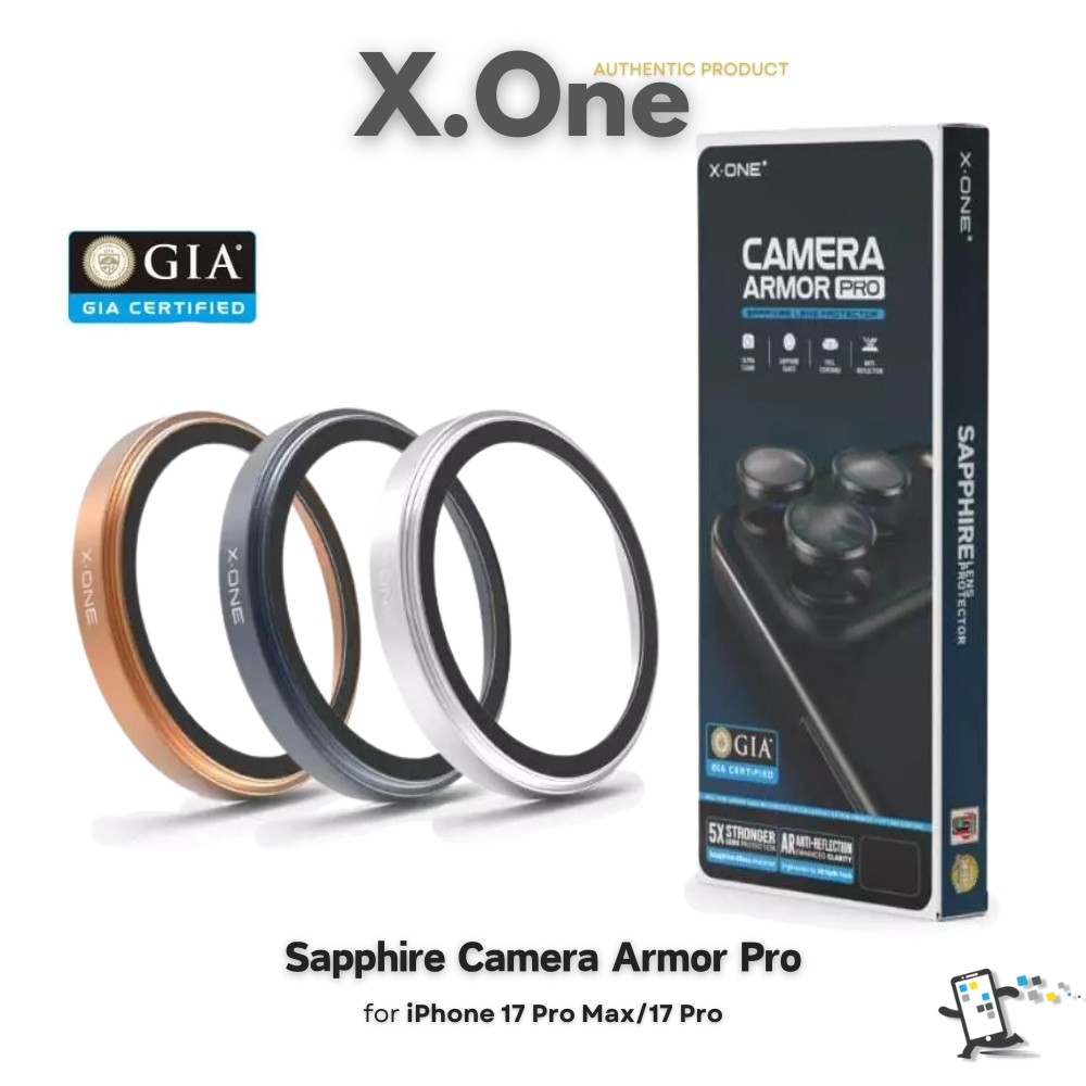 X.One Camera Armor Pro GIA Sapphire Lens กระจกเลนส์​สำหรับ iPhone 17 Pro Max และ iPhone 17 Pro