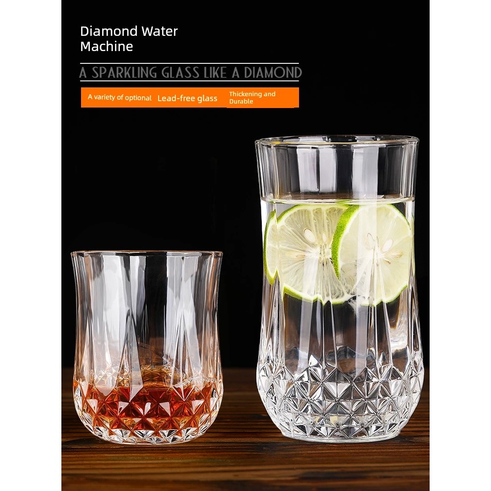 บ้องแก้ว tumbler แก้วเพชรสร้างสรรค์ใสใช้ในบ้าน