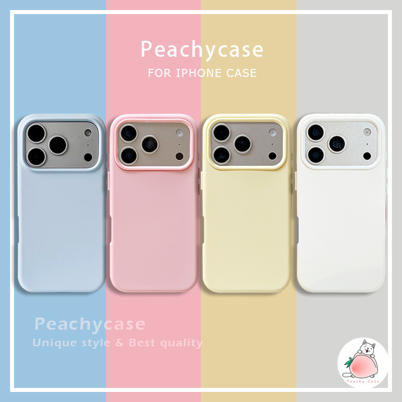 Simple Candy สี Soft TPU โทรศัพท์มือถือสําหรับ iPhone 17 16 15 14 Pro Max 13 17promax Big Hole กันกระแทกปกหลัง Shell