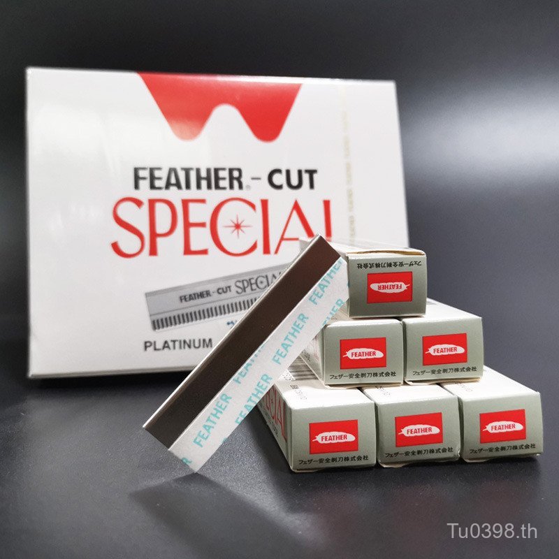 FEATHER ใบมีดแต่งหน้าคิ้ว Trimming Blade มีดโกนญี่ปุ่น FEATHER ใบมีด Photo Studio FEATHER Platinum 5