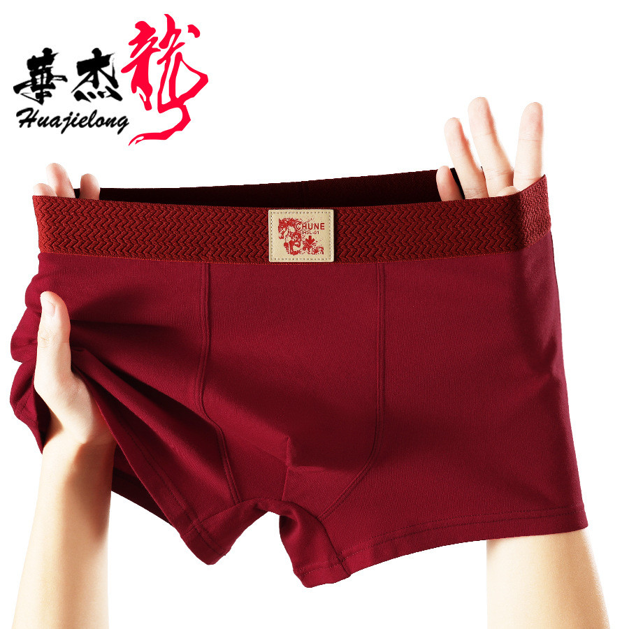 พิมพ์ผู้ชาย Boxer Big Red Stripe ขนาดใหญ่