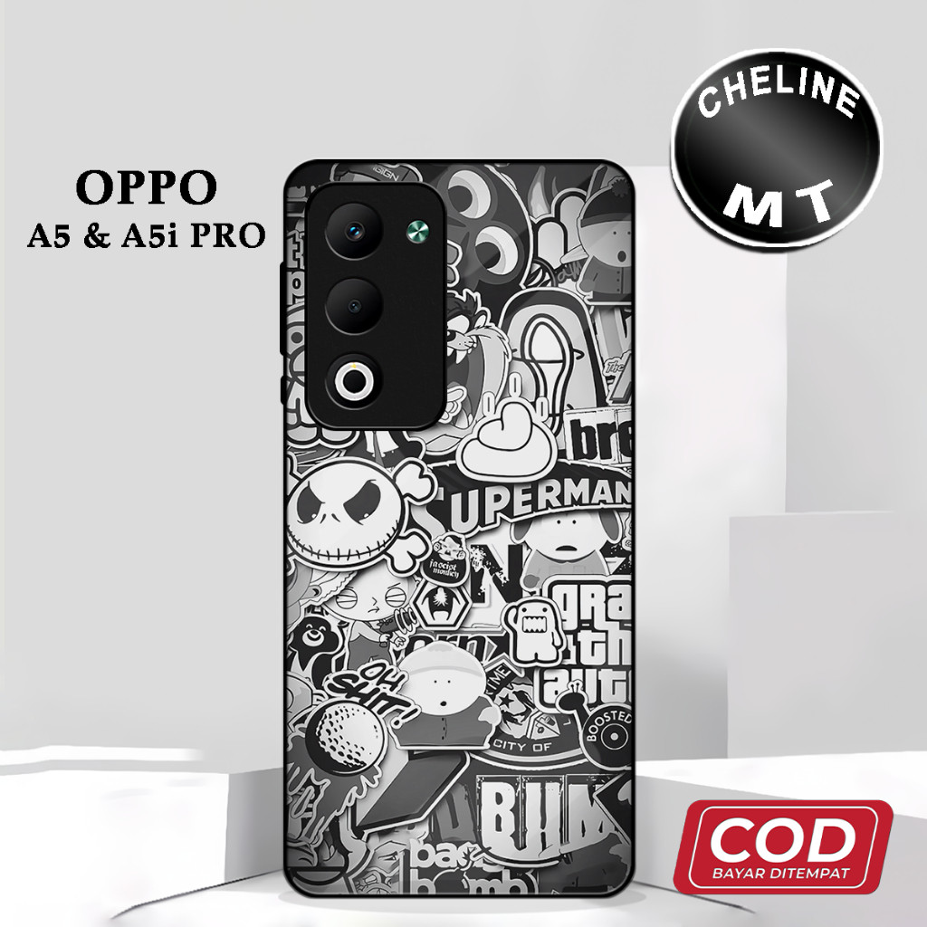 ( DD 15 ) เคส Sofcase Glossy สําหรับ Oppo A5 l oppo A5i PRO l Anime Motif l บทคัดย่อ l น่ารัก l Kesi