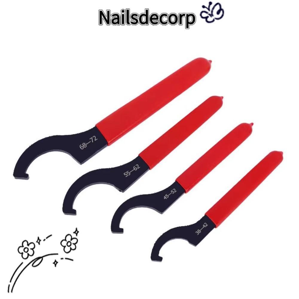 NAILSDECOR ประแจเครื่องมือ, Anti Slip Handle 45-48HRC Hook ประแจ Spanner, ประเภท 38-42 มม./45-52 มม./55-62 มม./68-72 มม.สําหรับรอบ Nut C สีดํา Oxidized เครื่องมือ