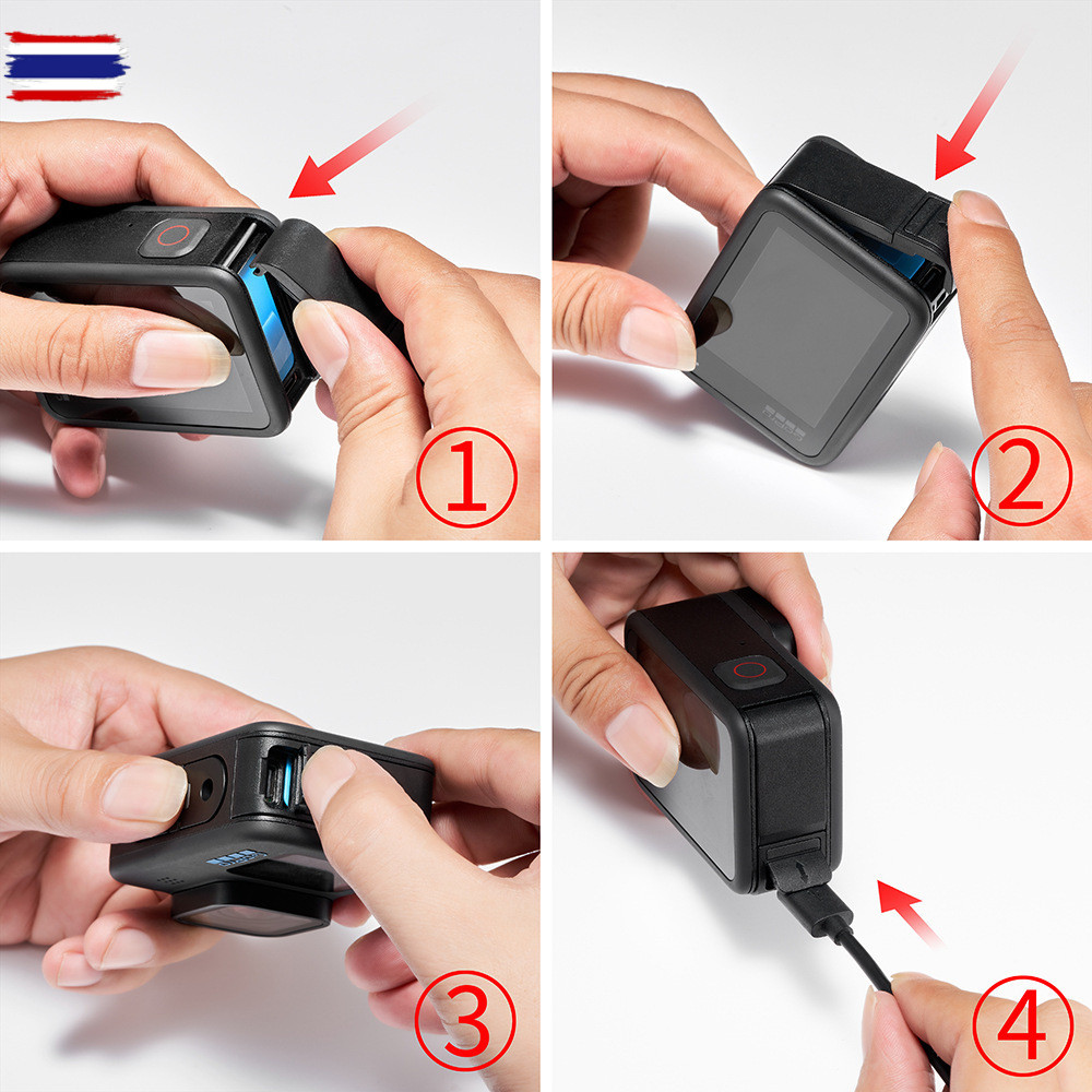 TELESIN ฝาครอแต สำหรั Gopro8 - 13 ฝาปิดแตgopro 8 / 9 / 10 / 11 / 12 / 13 Battery Removable Cover