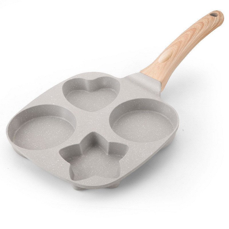 เครื่องทําไข่เจียว Egg Burger Carefully Selected Non-Stick Burger Maker อาหารเช้ากระทะขนาดเล็กสี่หลุ