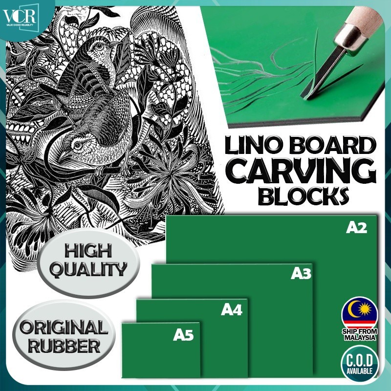 VC Art Lino Board Silkscreen Rubber Professional Grade แกะสลัก Bahan Cetak Art Supplies School
