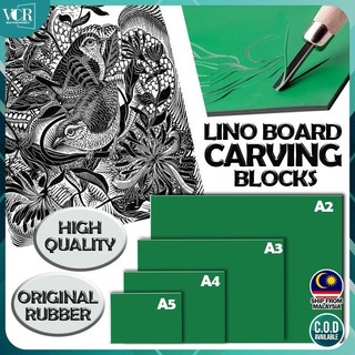 VC Art Lino Board Silkscreen Original Rubber Professional Grade Carving Bahan Cetak Art Supplies School