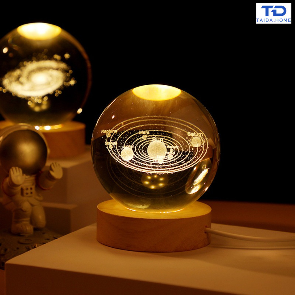 โคมไฟข้างเตียง LED 3D ใหม่ 18 รูปแบบ + ไฟกลางคืนคริสตัล USB ของขวัญวันเกิด