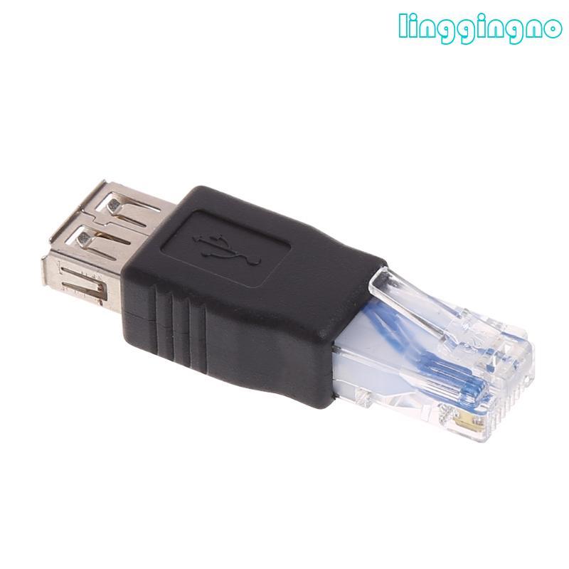 RR USB Type A Female to RJ45 Male Connector Crystal USB Transfer Plug