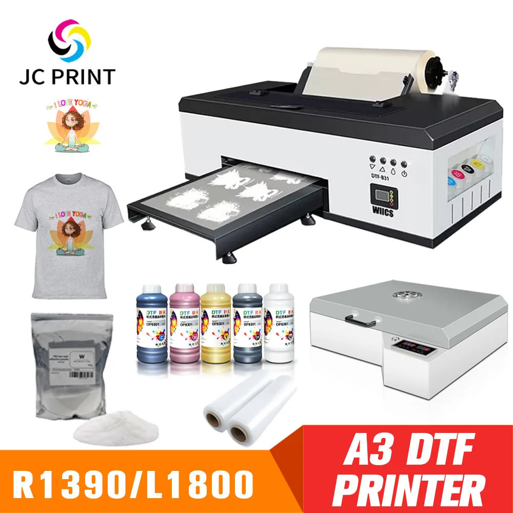 A3 Dtf Printer Roll Dtf Inkjet Printer Impresora R1390 L1800 Dtf T Shirt Cloth Sticker Garment Print