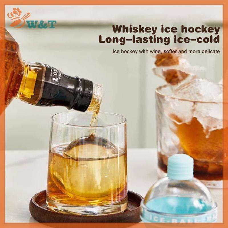 Hj 2 ชิ้น ICE Cube แม่พิมพ์รอบ ICE Hockey พรีเมี่ยมซิลิโคน ICE Sphere แม่พิมพ์ไม่มีรอยต่อ 2.5in ICE 