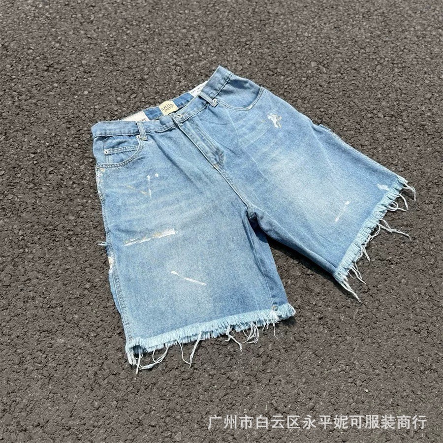GALLERY DEPT INDIANA SHORT เมล็ดพิมพ์สั้นกางเกงAC风宽松短款男jorts