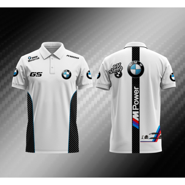 เสื้อโปโล BMW Motorsport สำหรับผู้ชาย แขนสั้น สไตล์เรียบง่าย เหมาะฤดูร้อน