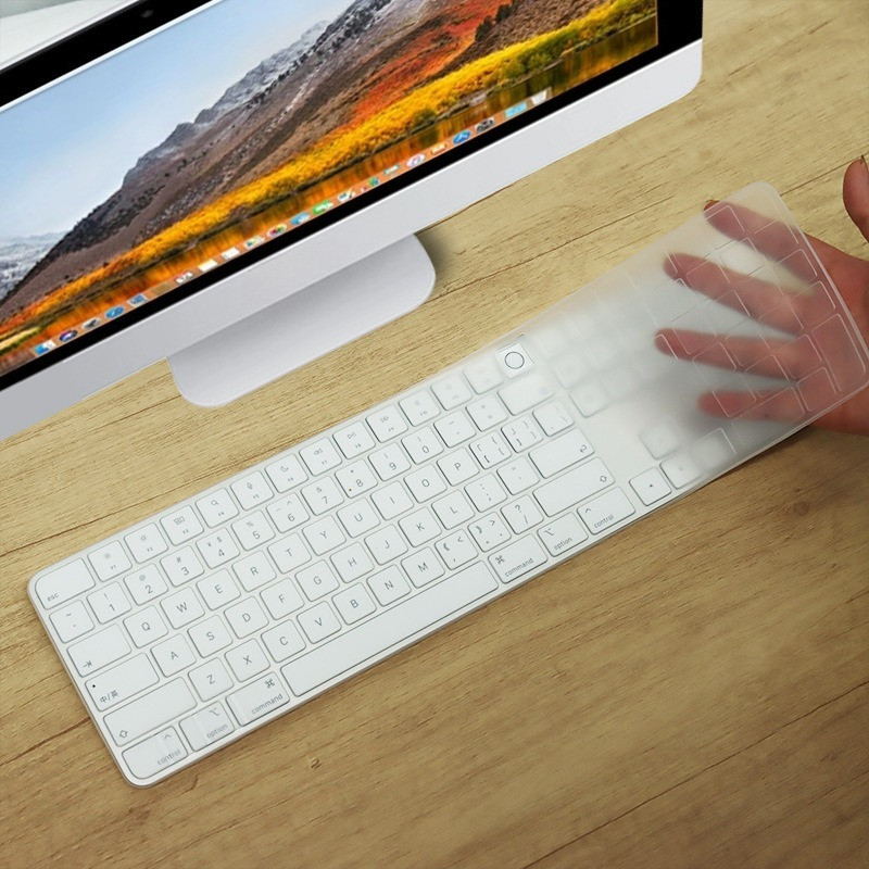 ซิลิโคนTPUแป้นพิมพ์ผิวProtectorสําหรับ2024 2025 Magic Appleคีย์บอร์ดพร้อมTouch IDและแป้นพิมพ์ตัวเลขI