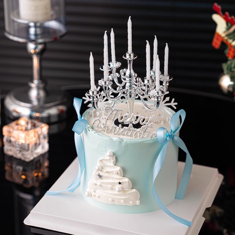 Christmas Cake Toppers - Merry Christmas Aesthetic Felt Cake Plugin สําหรับ Xmas Winter Holiday Cake Decor