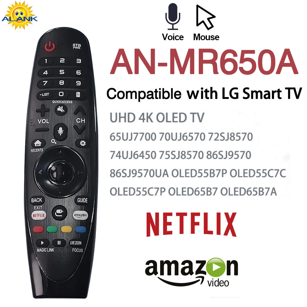 ALANK รีโมท Magic Remote รีโมททีวี LG Smart TV 4K สั่งงานด้วยเสียง/เมาส์  AN-MR650A AN-MR650 AN-MR65
