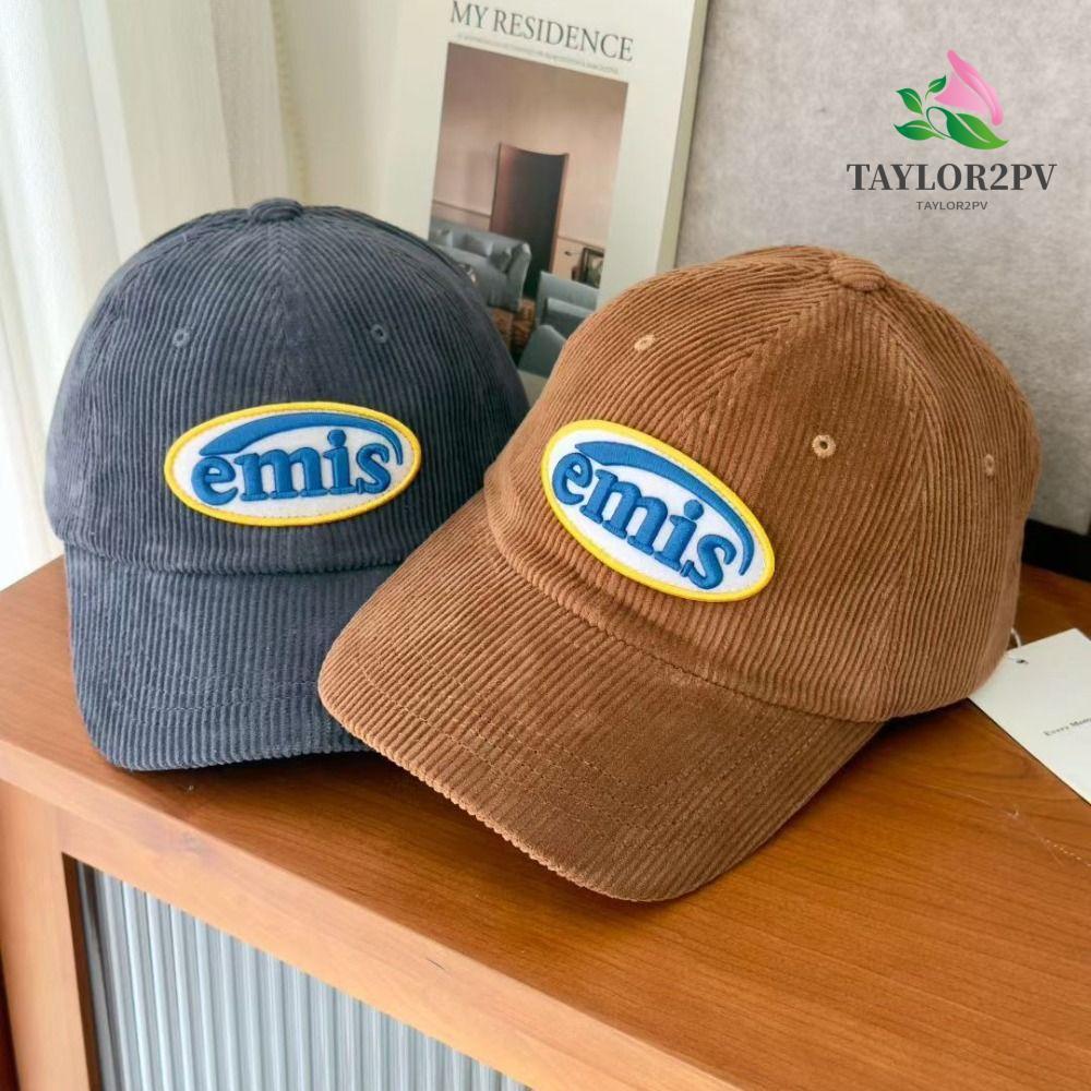 หมวกเบสบอล TAYLOR2PV แบบเกาหลีจากผ้าคอตตอน ปักลายตัวอักษร ทนแดดได้ดี