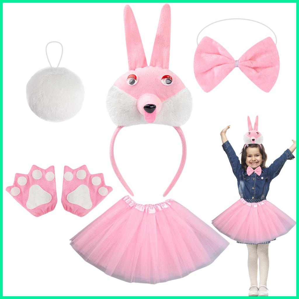 Easter Bunny Ears Bunny Ears แถบคาดศีรษะปรับนุ่มกระต่ายเสื้อผ้าสําหรับคอสเพลย์อีสเตอร์ฮาโลวีนงานปาร์