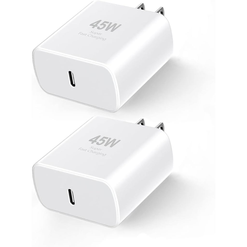 45W Samsung Super Fast Charger,2Pack 45W USB C Charger โทรศัพท์ Android ประเภท C Fast Charging Block