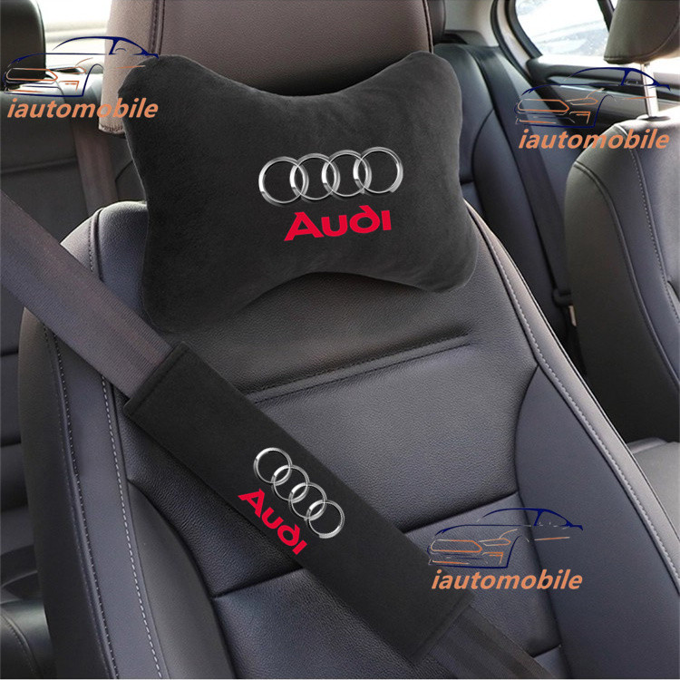 PU หนังรถหัวคอหมอนรถ Headrest คอสนับสนุนที่นั่งสําหรับ Audi Q2 Q3 Q5 Q7 A1 8X A2 A3 A4 A5 A6 Avant ร