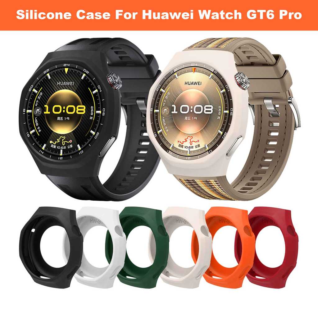 ซิลิโคนป้องกันกรณีสําหรับนาฬิกา Huawei GT 6 Pro นาฬิกากรอบกันชนเปลี่ยน Shell GT6 pro อุปกรณ์เสริมสมา