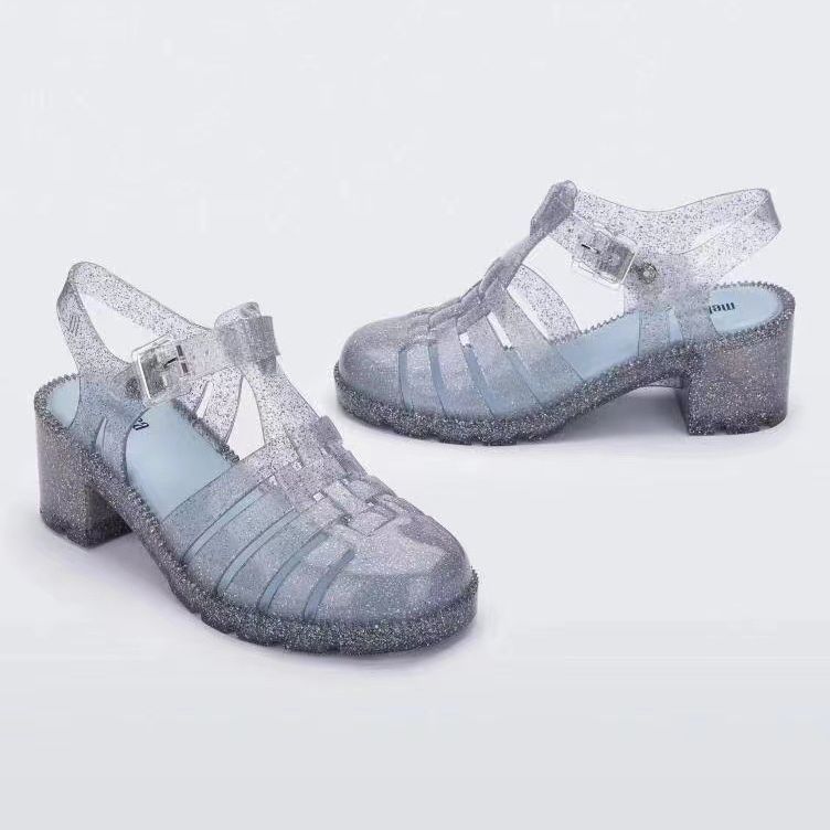 รองเท้าผู้หญิง Melissa Posse ส้นสูงส้นกลาง แบบโรมัน และรองเท้าแตะ