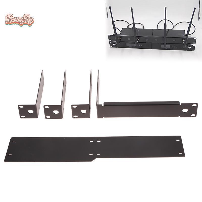 Honeybird Rackmount Rack กรอบโลหะสําหรับระบบไมโครโฟนไร้สายตัวรับสัญญาณไร้สายสําหรับ QLXD4 ULXD ULXD4