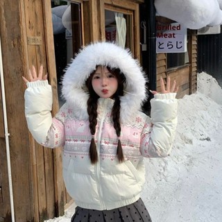 เสื้อฝ้ายญี่ปุ่นมีฮู้ดหนา เก็บความอบอุ่นได้ดี