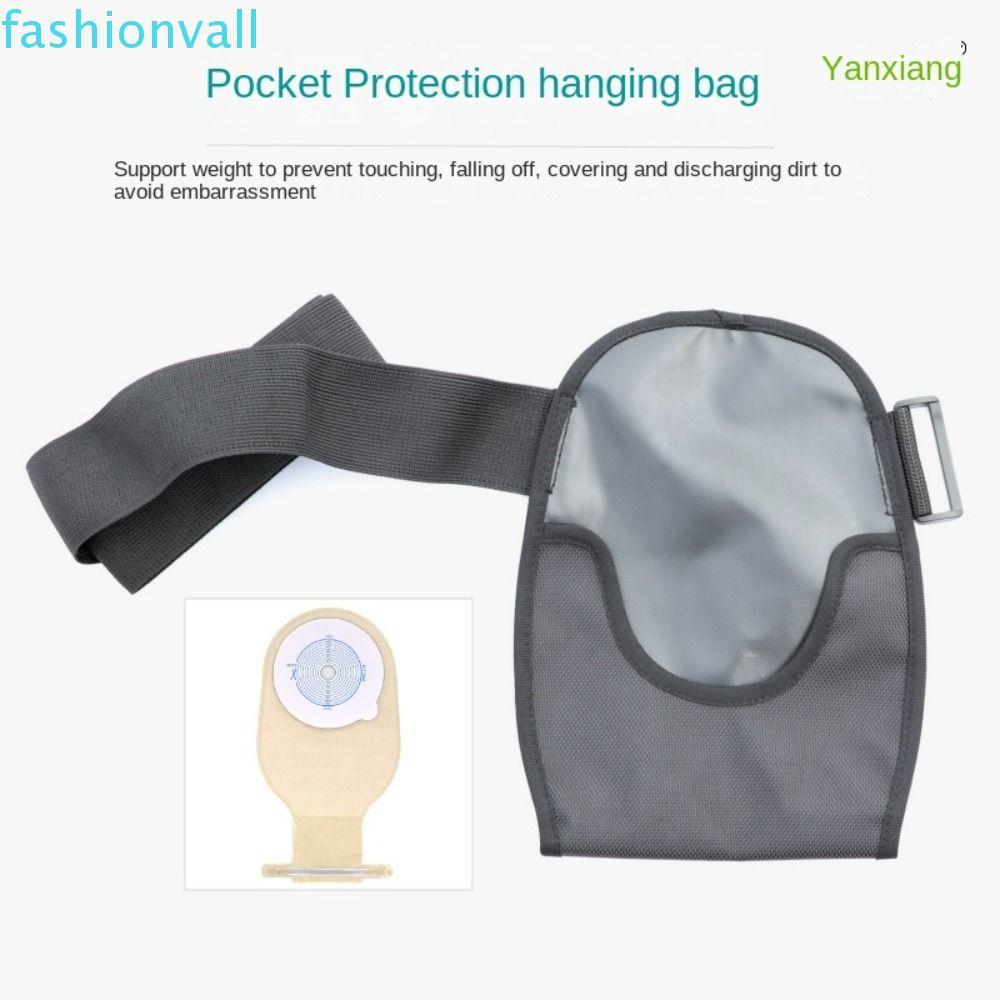 FASHIONVALL Ostomy Support Belt, Elastic Waterproof Ostomy Bag Covers, Supplies ทําความสะอาดง่าย Col