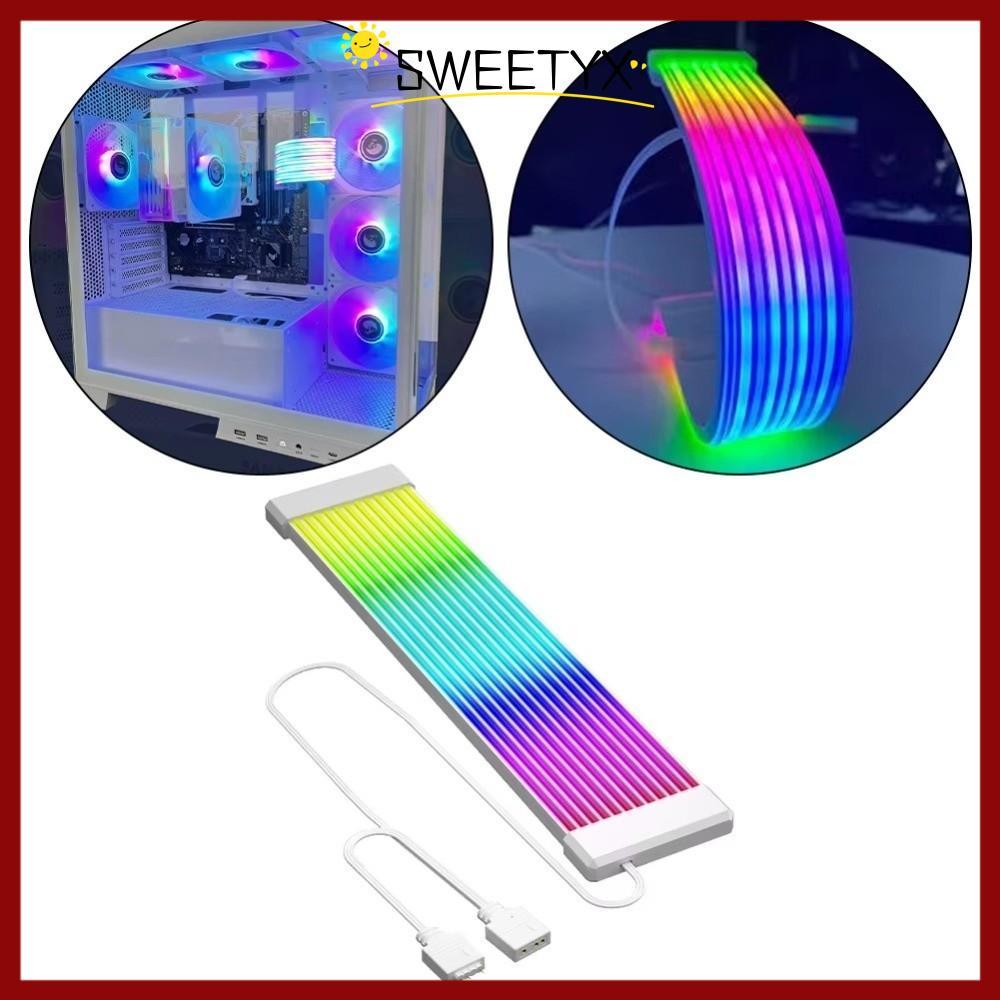 SWEETYX PC Light Strip, DIY ยืดหยุ่น LED Strip Light,สายต่อ 8PIN 24PIN ARGB Light Bar