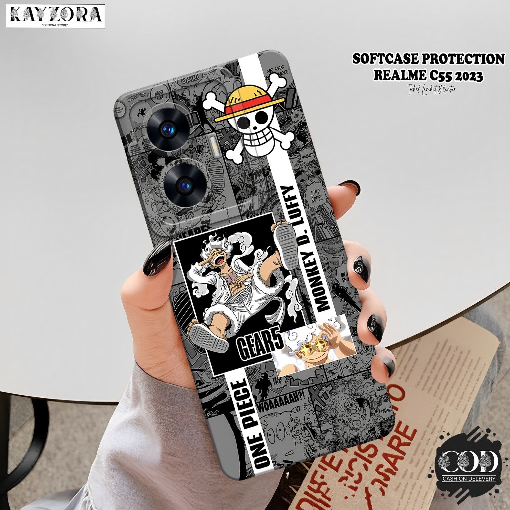 เคสโทรศัพท์ HP ล่าสุด Realme C55 - เคสแฟชั่นอนิเมะ - ซิลิโคนกล้อง Pro - Realme C55 Softcase - เคส Re