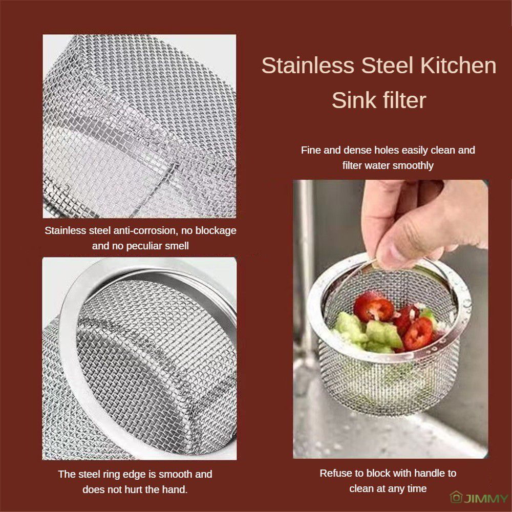 【COD】 1/3/5 ชิ้น ตัวกรองอ่างล้างจานสแตนเลส jearry ตัวกรองเศษอาหารในอ่างล้างจาน ตัวกรองเครื่องล้างจาน
