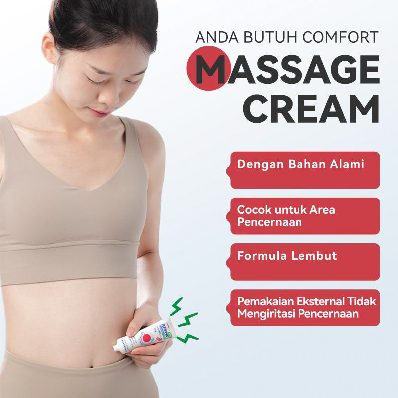 Tunnniva Herbal Massage Care Cream บรรเทาอาการท้องเสื่อมสบาย
