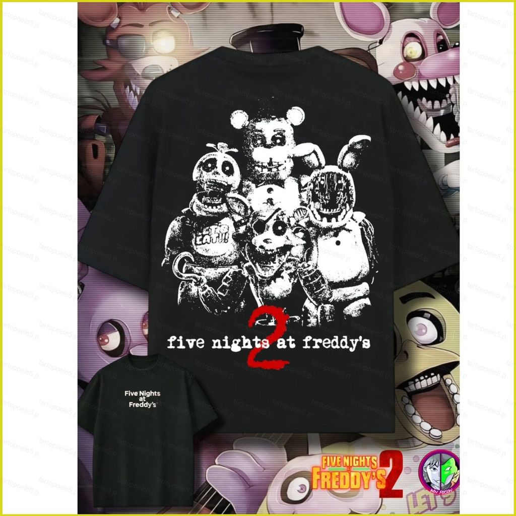 ST5 Five Nights At Freddy 2 Five Nights At Freddy ฤดูร้อนนุ่มเสื้อยืดอะนิเมะแขนสั้น TS5