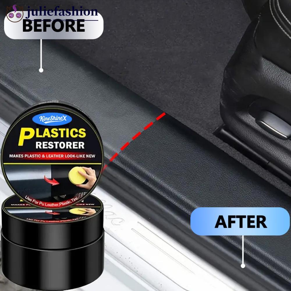 JULIEFASHION ภายในรถพลาสติก Restorer แผงภาษาโปลิชคําขี้ผึ้งเคลือบหนังยางพลาสติกซ่อม Auto Recondition