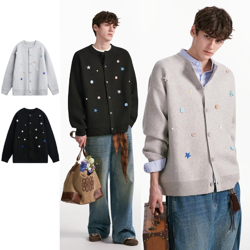 เสื้อคาร์ดิแกนถัก SUIKONE ซุยโคเนะ สไตล์เกาหลี สำหรับทั้งชายและหญิง