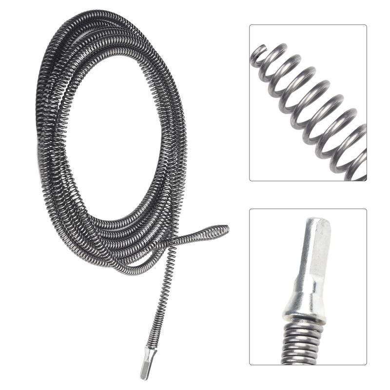 งูเหล็ก ล้วงท่อ toilet plunger ความยาว 5/10 เมตร สปริงทะลวงท่อ อ่างล้างหน้า งูเหล็กล้างท่อ งูเหล็กแบบมือม้วน แก้ท่อตัน - รูปที่ 2