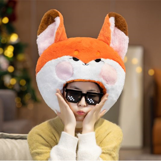 Creative Fox Headgear Hat Photo Props Photo การ์ตูนหมวกประสิทธิภาพ LYI0