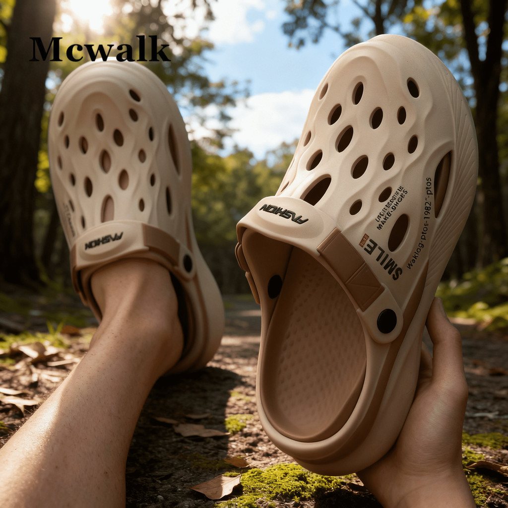 MCWALK|เหมาะสำหรับการปีนเขา  ด้านล่างหนา 5 ซม.  สากลชาย และหญิง  ทำงานเดินทาง  รองเท้าแตะ SIZE36~45